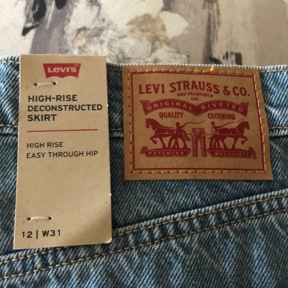 LEVI’S HIGH RISE DECONSTRUCTED SKIRT - Picture 7 of 7